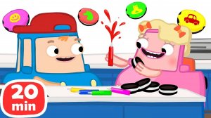 Автосемейка Вилзи — Еда со съедобными красками и обиженное зеркало! Весёлые мультики для детей