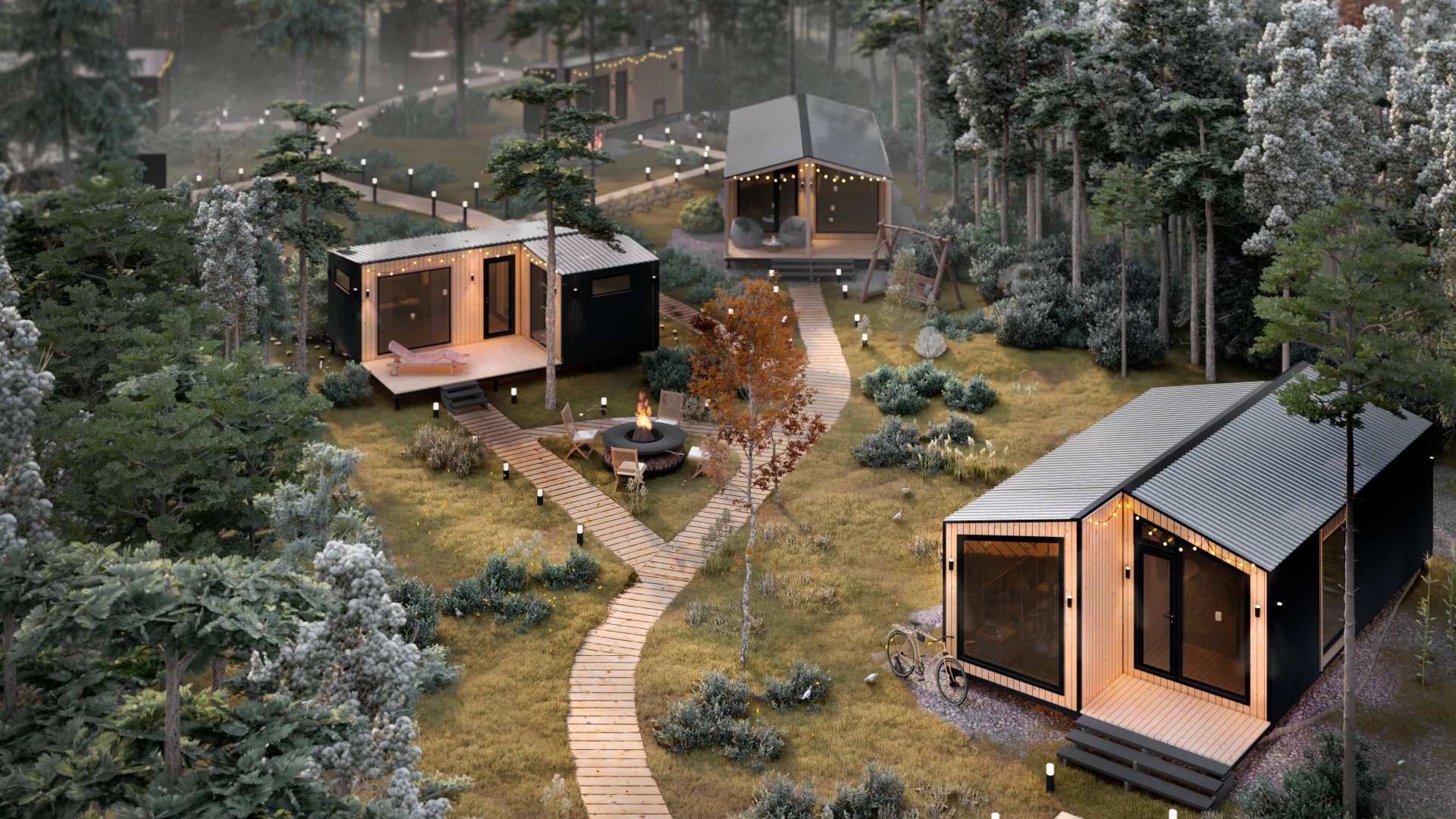 Глэмпинг из модульных домов смотреть онлайн