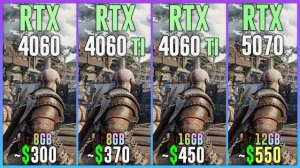 RTX 4060 vs RTX 4060 TI vs RTX 4060 TI 16GB vs RTX 5070 - Test in 25 Games