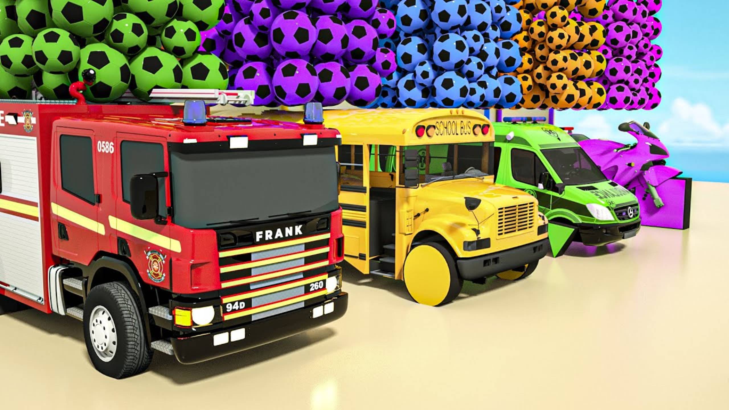 Baby Shark - Различные фигуры и цветные шарики - Детские стишки и песенки смотреть онлайн