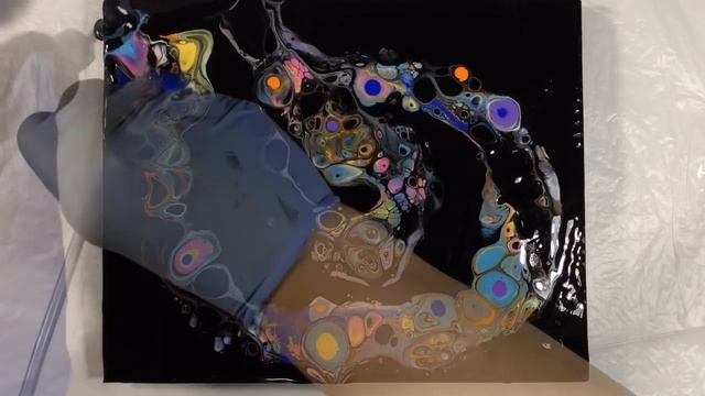 51]  ACRYLIC Pouring WITHOUT A MEDIUM - Craft Paint & WATER - Paint MIXING Demo