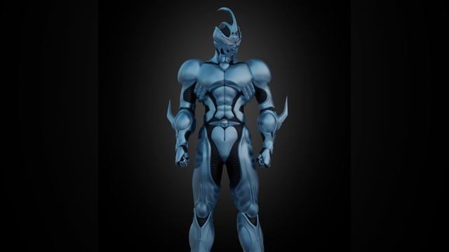 Guyver I made in Blender, 3D model, rigged and animated. смотреть онлайн