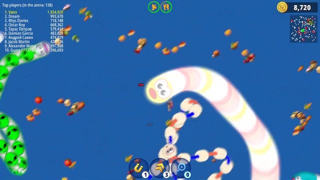 WormsZone.io Legendary Pro Slither Snake Top 01 With Best Scores Epic WormsZoneio Best Gameplay #36 смотреть онлайн