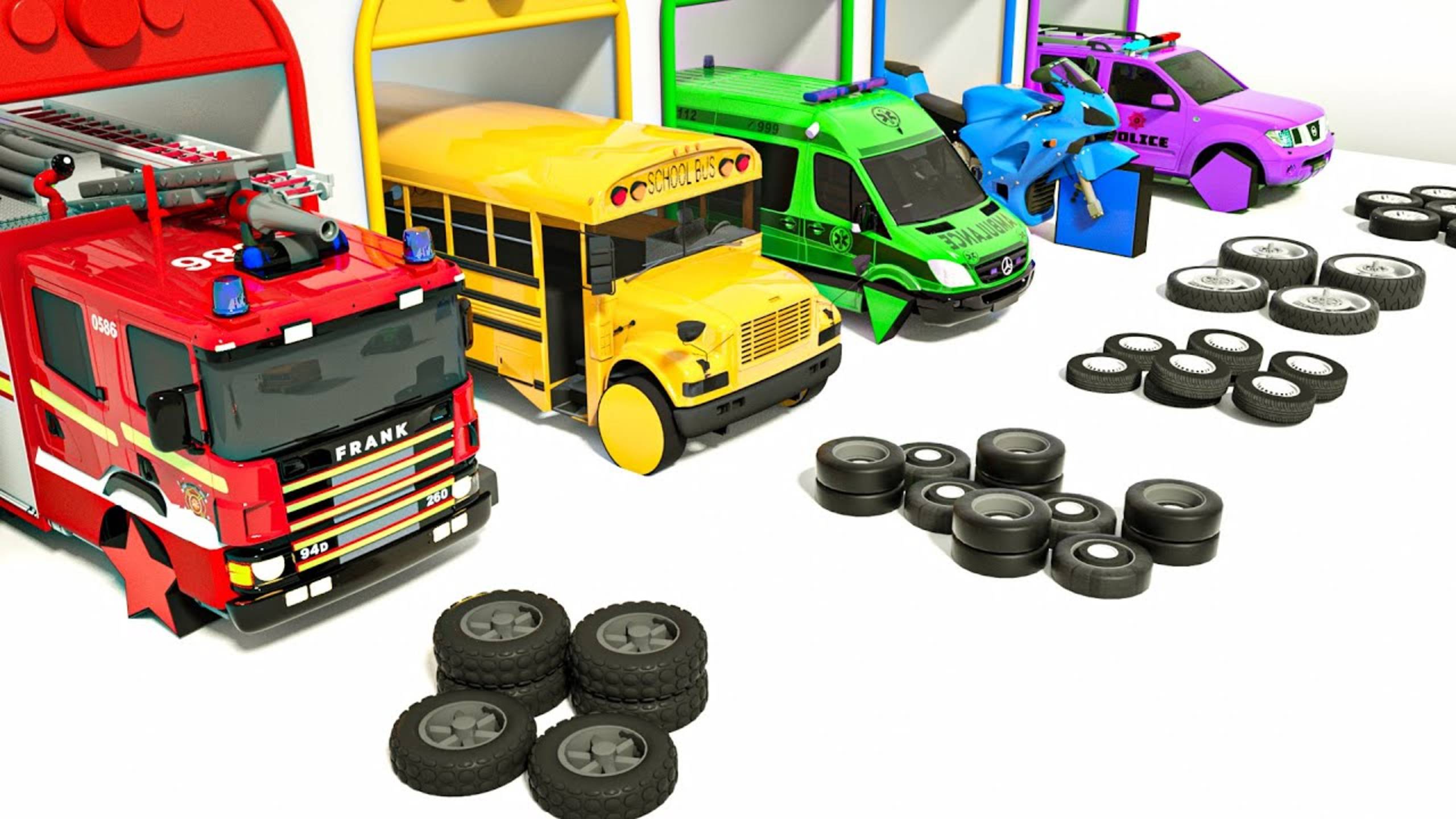 Песня Baby Shark + Wheels On the Bus - Пойте песни и изучайте фигуры - Детские песенки смотреть онлайн