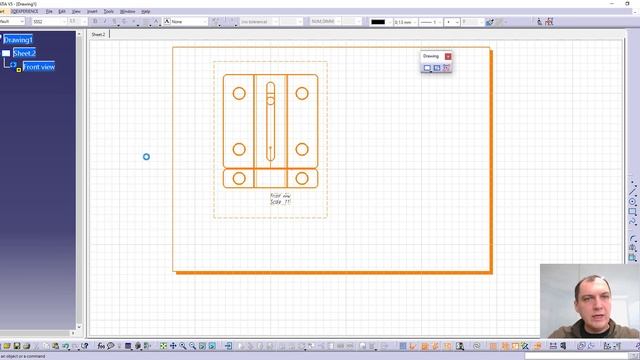 5.2 Начало работы с модулем по созданию чертежей в CATIA V5 #drafting#sheet#detailsheet#2DComponent смотреть онлайн