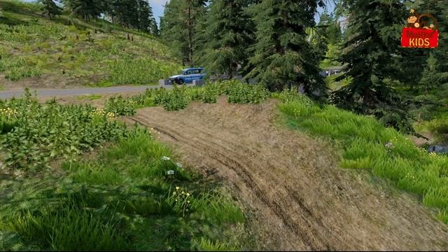 Мультик про машинки. Машины, мост и брёвна. МанкиМульт смотреть онлайн