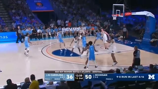 Battle 4 Atlantis #6 North Carolina vs Michigan Highlights 2019 смотреть онлайн