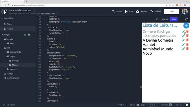 React Native - Lista de Leitura - 0401 - Finalizando o layout da aplicação смотреть онлайн