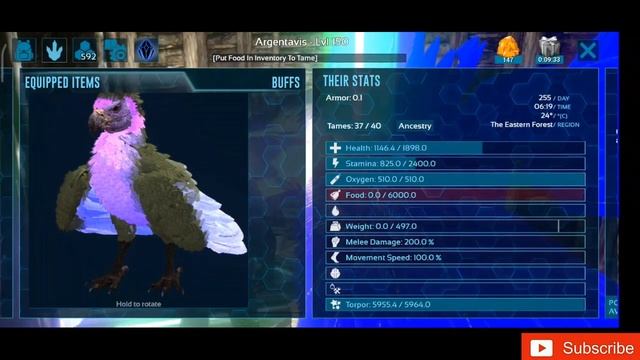 Taming A High Level Of Eerie Argentavis In One Minute Ark Mobile | Taming Colour Changing Dino Hind