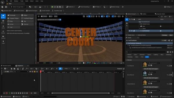 19 Unreal Engine 5.5 Motion Design Tools_ Center Court Basketball Motion Graphic