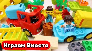 Играем в ЛЕГО ! Развивашки ! Строим ЛЕГО конструктор горки с шариками ! Видео для детей