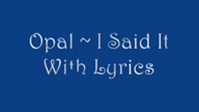 opal.wmv смотреть онлайн