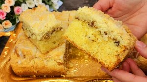 Когда нет Молока и Кефира, Готовлю Пироги только так. Невероятно вкусный пирог с штрейзелем.