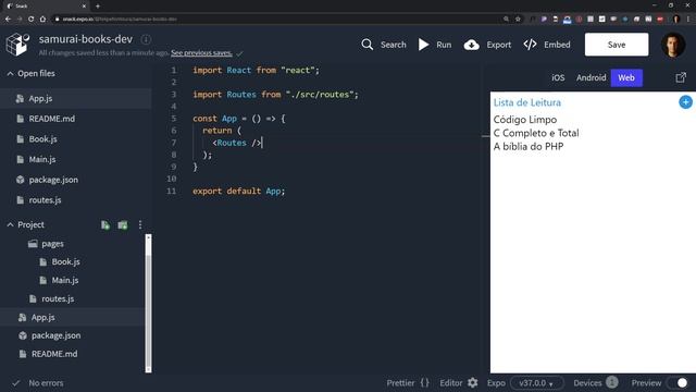 React Native - Lista de Leitura - 0204 - Navegando entre as telas смотреть онлайн