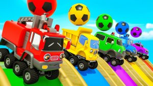 Песенка про Акуленка - Колеса в форме футбольного мяча - Детские стишки и песенки для детей