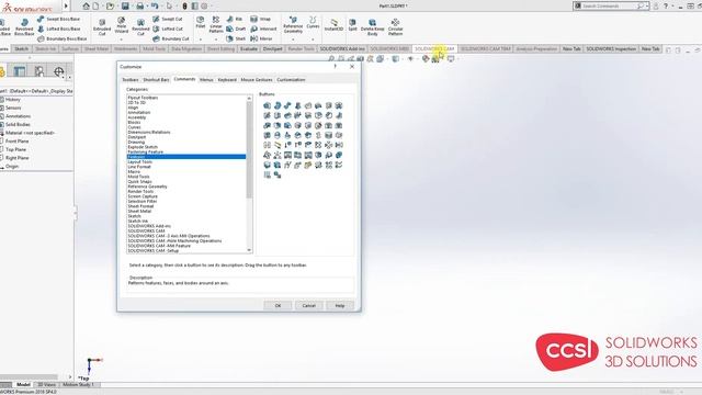 Editing Command Manager in SOLIDWORKS смотреть онлайн