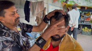 Терапия для снятия боли и снятия стресса Массаж головы от индийского парикмахера Прадипа Такура