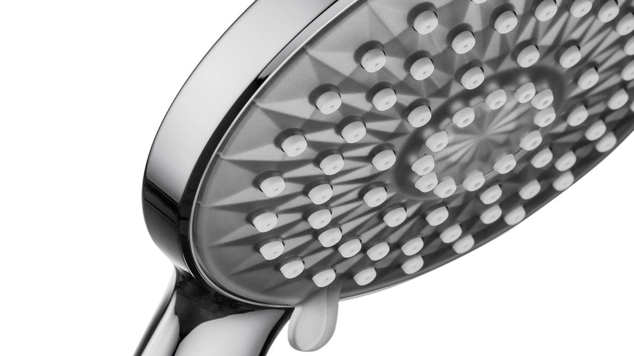 Распаковка серой трехрежимной душевой лейки Swedbe Calypso 5016G1 смотреть онлайн