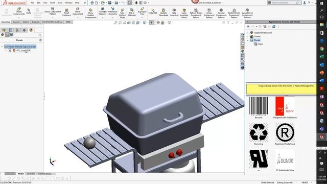 SOLIDWORKS Tech Tip: Prevent Decals Disappearing By Embedding Decals In Models