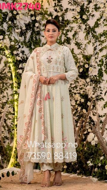 Pure Mulmul Cotton Anarkali Suit🤍💗 #dresses #trending #youtubeshorts #sorts смотреть онлайн
