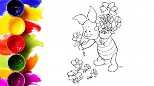 Винни Пух раскраска для детей, как раскрасить Пяточка