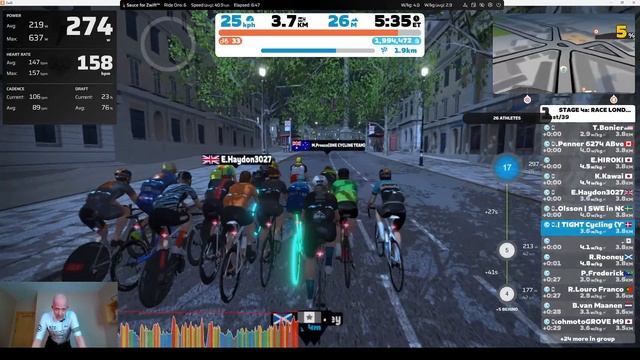 Fighting for the podium | Zwift Race London Stage 4a | Lead-in Classique | C @3.4W/kg | TIGHT7/10 смотреть онлайн