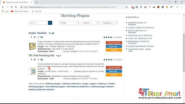 Plugin Hole Puching sketchup смотреть онлайн