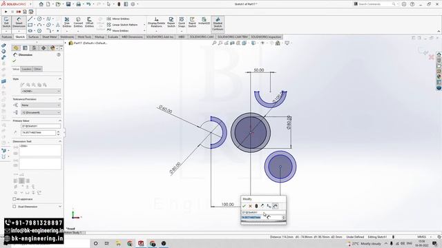 Solidworks Basic Exercise 22 | Mechanical Engineering | CAD | For Beginners | BK Engineering смотреть онлайн