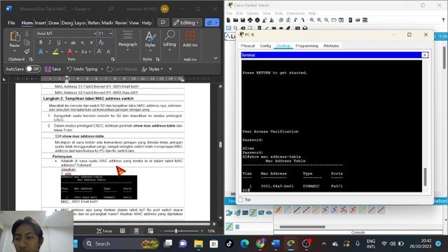 TugasPraktikum 4_Menampilkan Tabel MAC Address Switch
