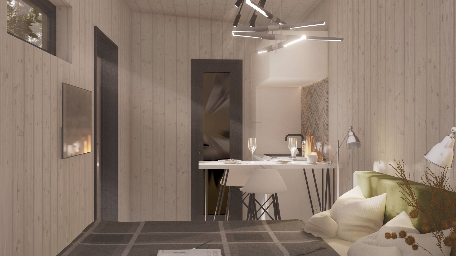 Интерьер модульного дома Скандинавия смотреть онлайн