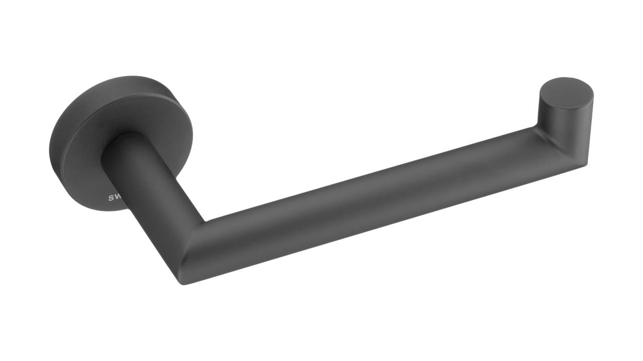 Распаковка черного держателя для туалетной бумаги Swedbe Attribut 9801B смотреть онлайн