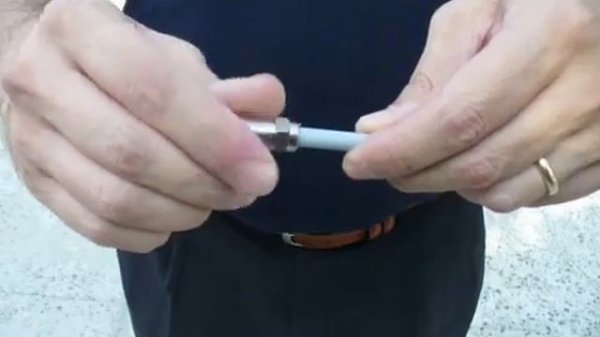 Монтаж самообжимного разъема CAVEL FCPO-55