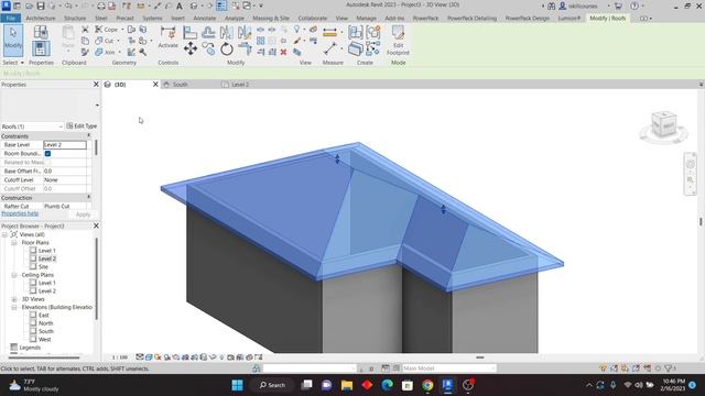 Revit tutorials_ How to model a ridge, valley and hip in Revit. смотреть онлайн