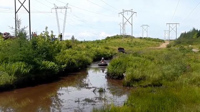 Yamaha 700 Grizzly deep water crossing смотреть онлайн