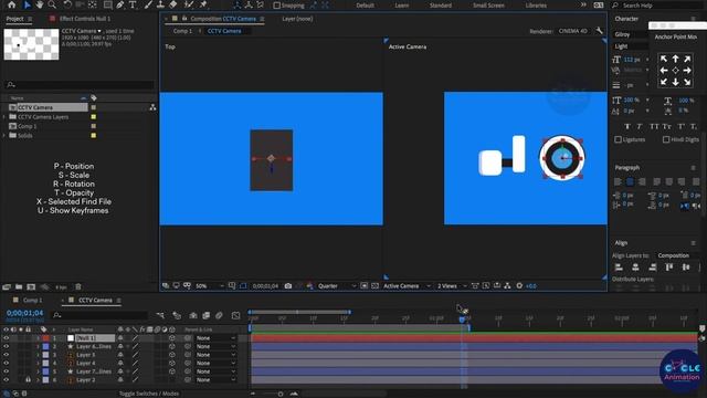 CCTV Camera Rotation Animation using After Effects|Tutorials|cycle animation смотреть онлайн