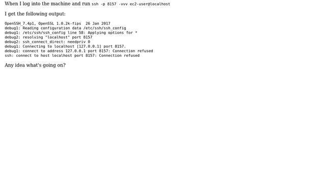 Unix & Linux: ssh Connection refused, stuck at "debug1: Local version string" смотреть онлайн