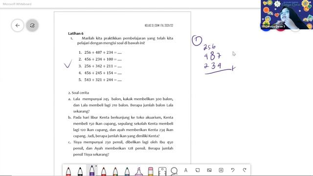 KBM Matematika Kelas 3 - Penjumlahan Tiga Bilangan смотреть онлайн