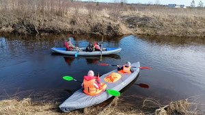 "Жизнь на пенсии".. Открыли сезон - сплав на байдарках по реке Суйда.