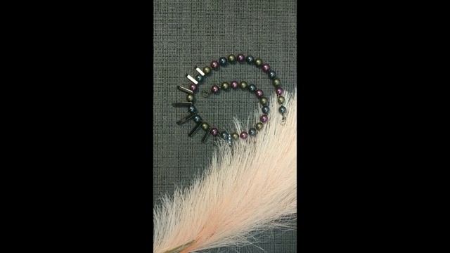 Жемчуг шелл и гематит! Эффектные бусы! Шикарное украшение! #жемчуг #бусы #стиль смотреть онлайн