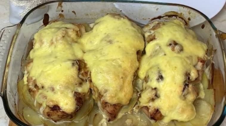 Куриного филе с картошкой в духовке. Ужин /обед для семьи! смотреть онлайн