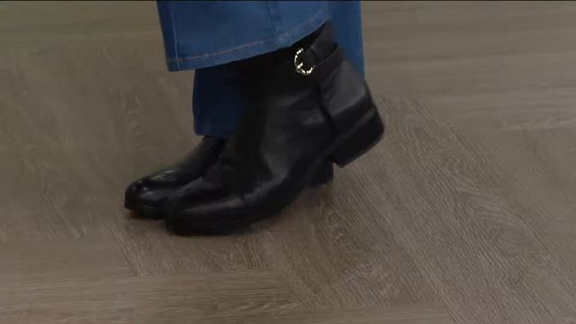 C. Wonder Tumbled Leather Mid-Calf Boots with Buckle - Alexis on QVC смотреть онлайн