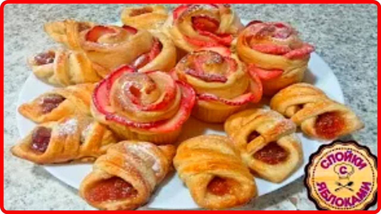 Не успеваю выпекать__АРОМАТНЫЕ СЛОЕЧКИ С ЯБЛОКАМИ__Простой и очень Вкусный рецепт смотреть онлайн