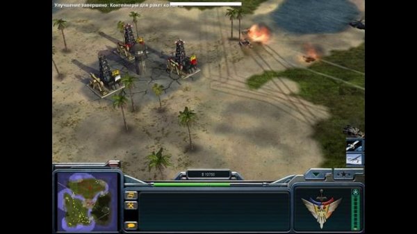 Бой против Грозного противника в Command and Conquer - Generals Zero Hour (3 игрока)