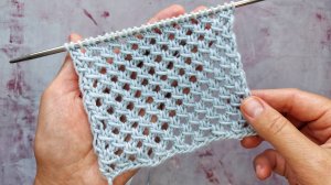 Симпатичная фактурная мелкая сетка спицами для вязания джемпера,  жилетки, топа