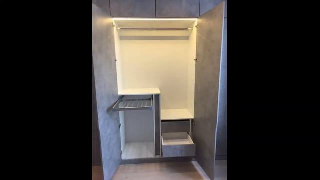 Шкаф из ЛДСП EGGER F186 st9 бетон чикаго светло серый смотреть онлайн