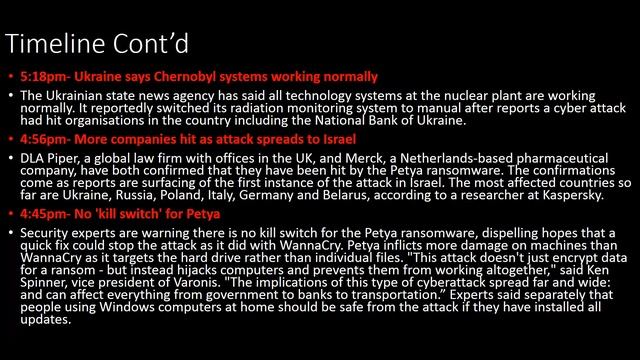 Global Ransomware Attack PEYTA/NOTPEYTA смотреть онлайн