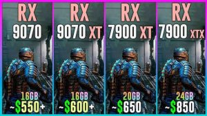 RX 9070 vs RX 9070 XT vs RX 7900 XT vs RX 7900 XTX - Tested in 25 Games
