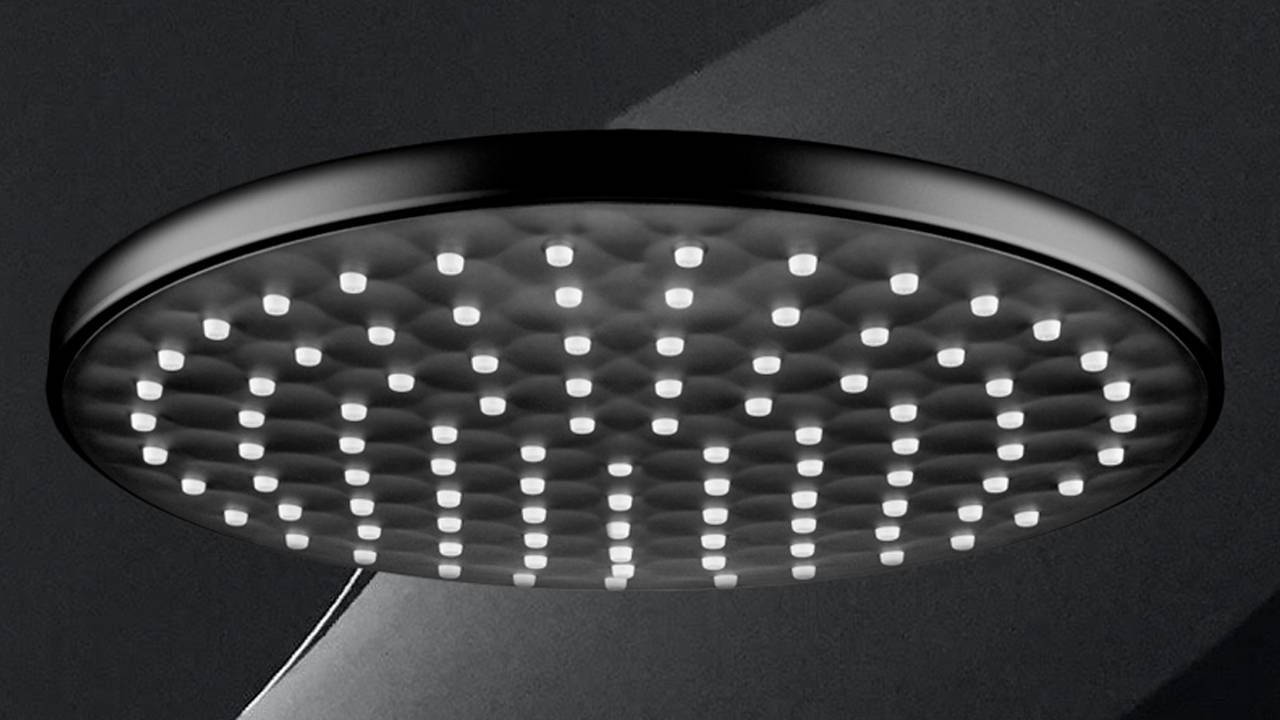 Распаковка черного верхнего душа Swedbe Hermes 5119B смотреть онлайн