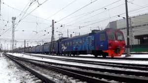 Электропоезд ЭД4М-0397 «РЭКС» и приветливый машинист