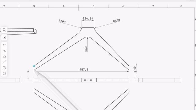 3D моделирование стол и табуретка #Shapr3D